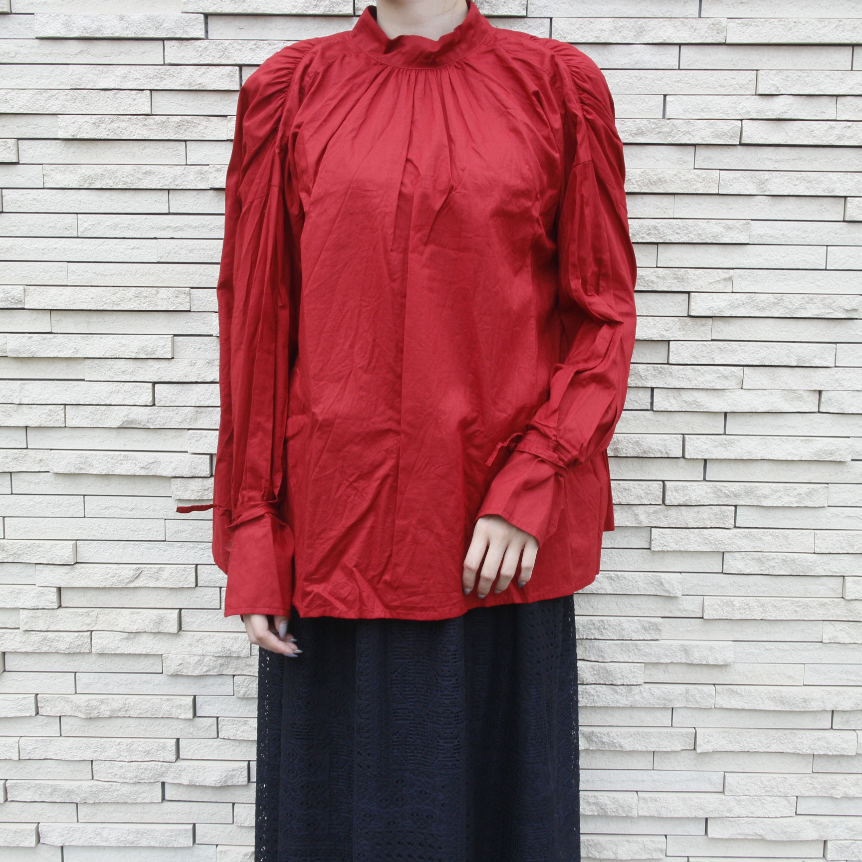[the last flower of the afternoon] 静寂の欠片back open blouse