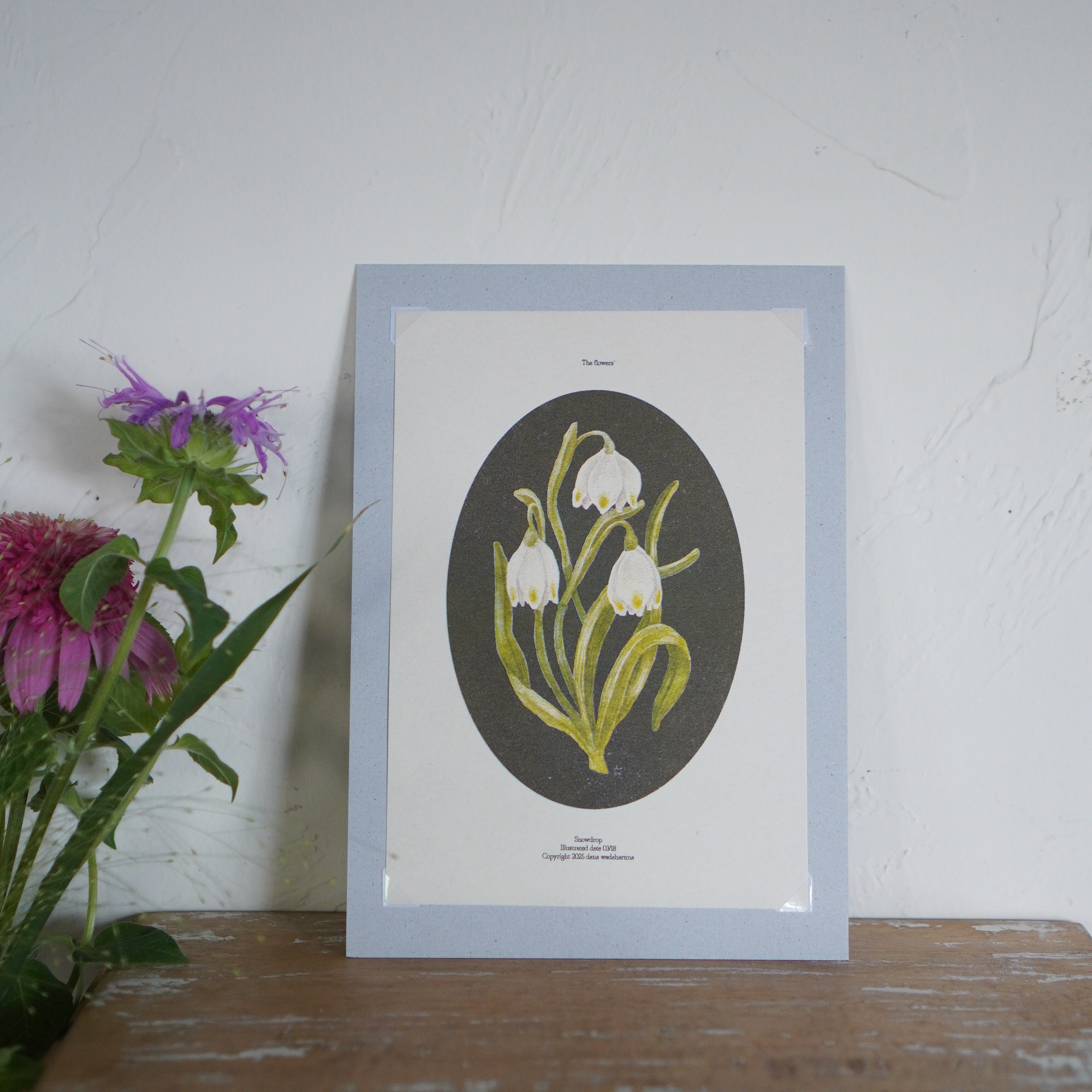 dana wadaharuna - risograph poster "snowflake"(32)