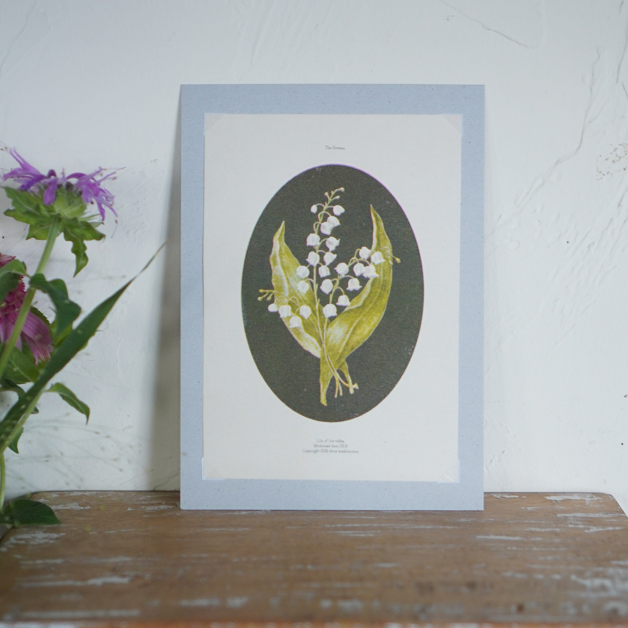 dana wadaharuna - risograph poster "lily of the vally"(31)
