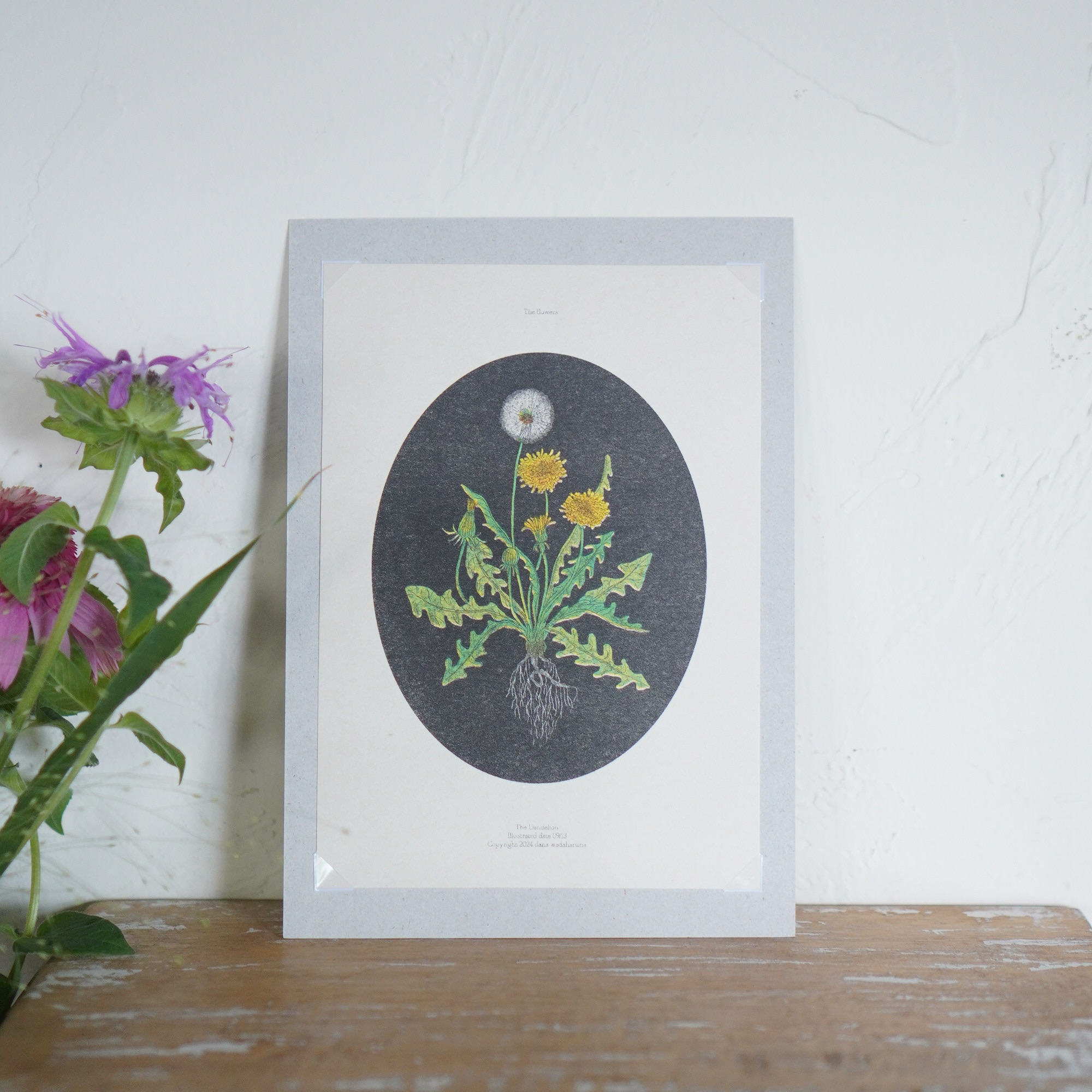 dana wadaharuna - risograph poster "dandelion"(34)